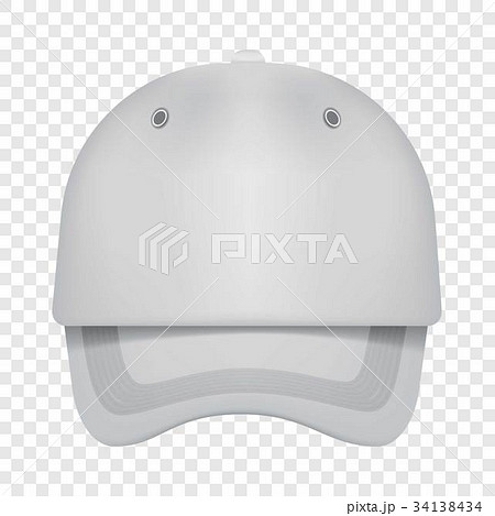 White cap front view mockup, realistic style 34138434