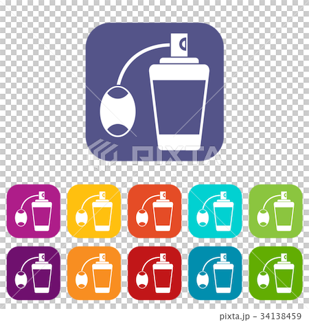 Retro perfume icons set - Stock Illustration [34138459] - PIXTA