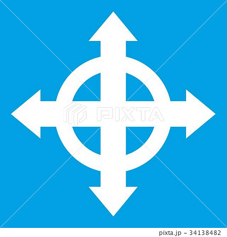 Arrows target icon white Arrows target icon white 34138482
