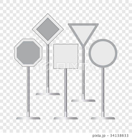 Blank road signs mockups, realistic style Blank road signs mockups, realistic style 34138633
