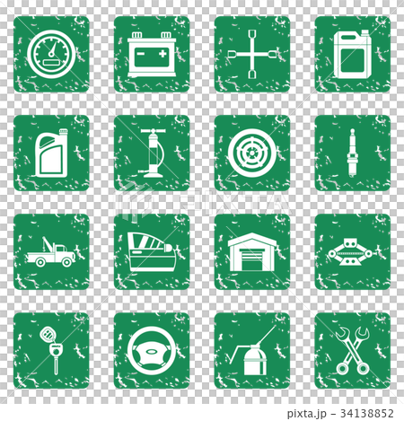 Car maintenance and repair icons set grunge Car maintenance and repair icons set grunge 34138852