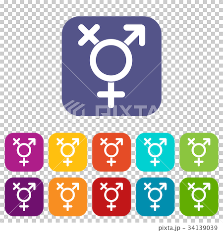 Transgender sign icons set Transgender sign icons set 34139039