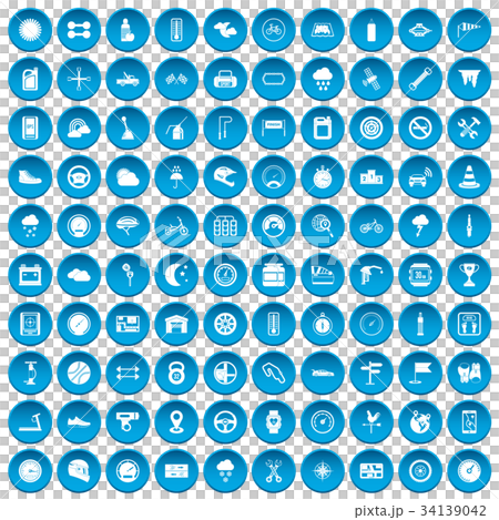 100 motorsport icons set blue 100 motorsport icons set blue 34139042