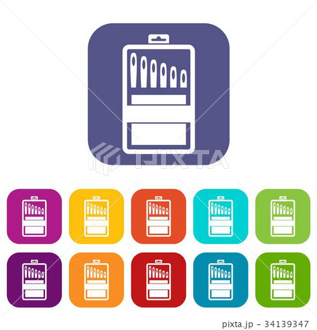 Set of needles icons set Set of needles icons set 34139347