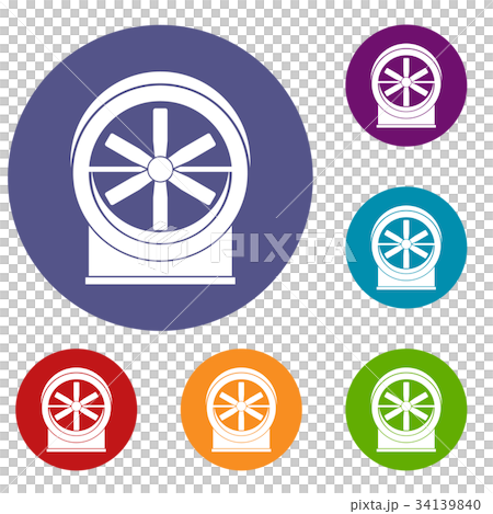 Fan icons set 34139840