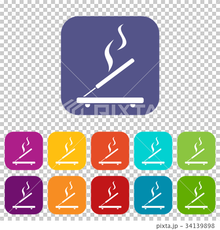 Incense sticks icons set Incense sticks icons set 34139898