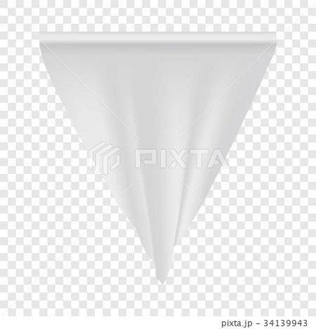 Empty white pennant mockup, realistic style Empty white pennant mockup, realistic style 34139943