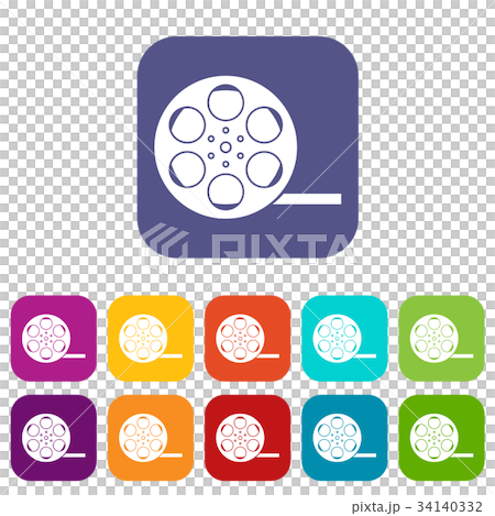 Film icons set 34140332