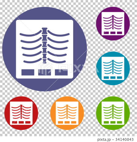 X ray photo icons set 34140843