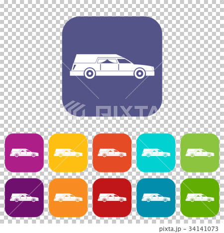 Hearse icons set 34141073