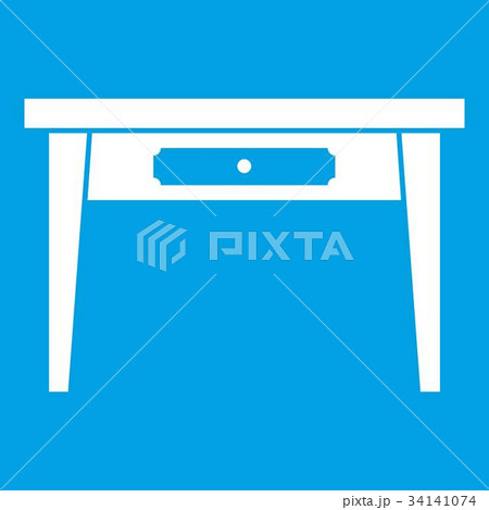 Wooden table icon white Wooden table icon white 34141074