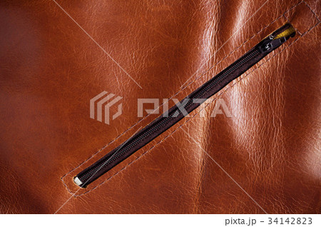 zipper on leather plate. zipper on leather plate. 34142823