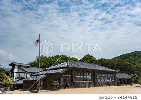 二十四の瞳映画村　木造校舎　苗場尋常小学校田浦分校　撮影用セット 34144819