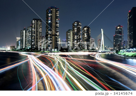 永代橋からの夜景 永代橋からの夜景 34145674