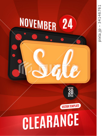 Sale banner template design. Vector illustration. 34146761