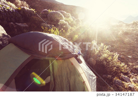 Tent in mountains 34147187