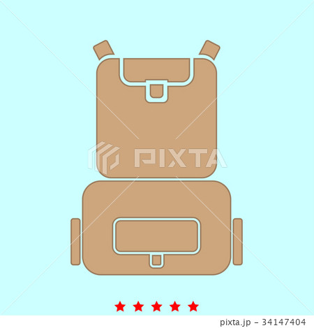 Backpack it is icon . 34147404