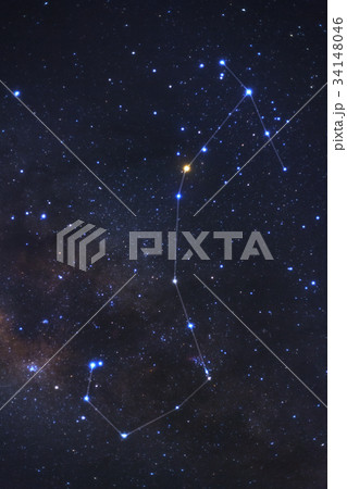 Constellation Scorpius and milky way galaxy Constellation Scorpius and milky way galaxy 34148046