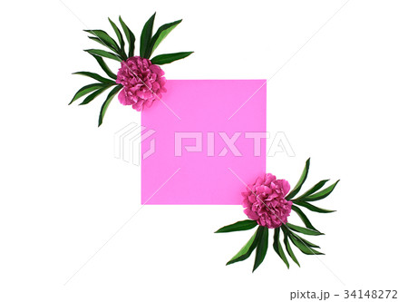 Frame with flowers isolated on white background. Frame with flowers isolated on white background. 34148272