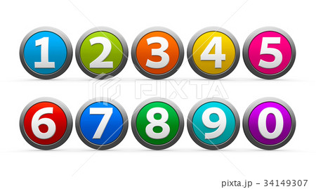 Icons numbers set 34149307
