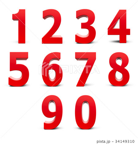 Red numbers set 34149310