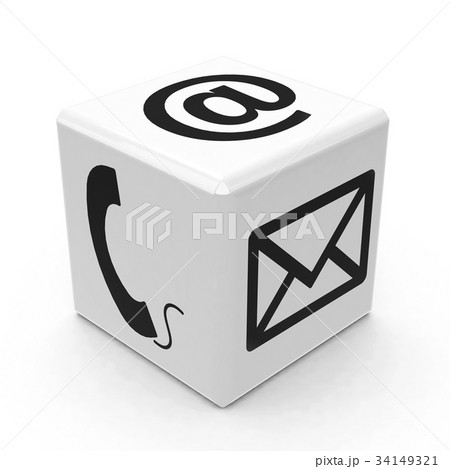 White contact button White contact button 34149321