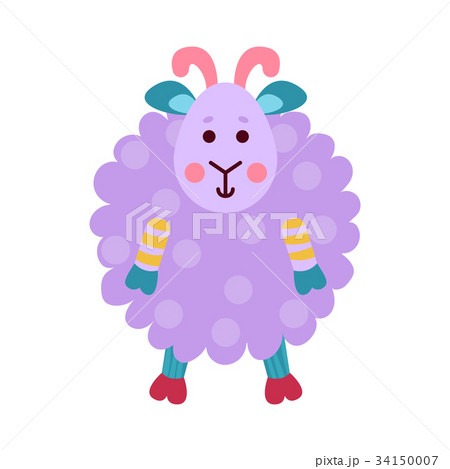 Cute cartoon purple sheep animal toy, colorful Cute cartoon purple sheep animal toy, colorful 34150007
