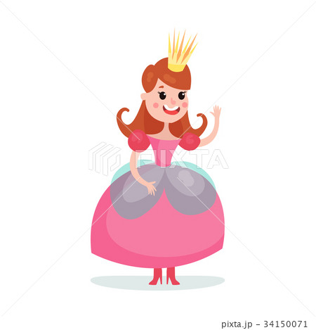 Beautiful cartoon princess girl character in a Beautiful cartoon princess girl character in a 34150071