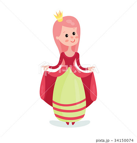Beautiful cartoon princess girl character in a Beautiful cartoon princess girl character in a 34150074