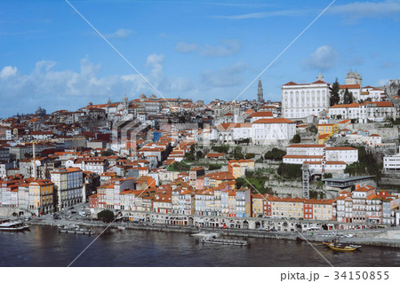 View of Ribeira the old town of Porto, Portugal 34150855
