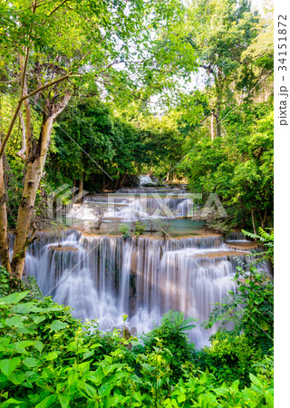 Beautiful waterfall in the national park forest Beautiful waterfall in the national park forest 34151872