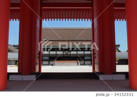 京都御所　承明門と紫宸殿 34152331