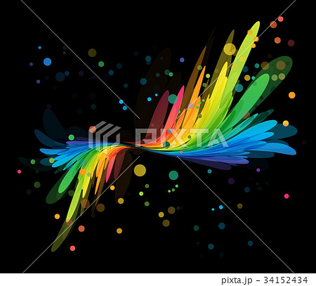 Splash multicolored element on black 34152434