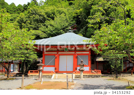 京都最大の人気パワースポット 鞍馬寺の写真素材