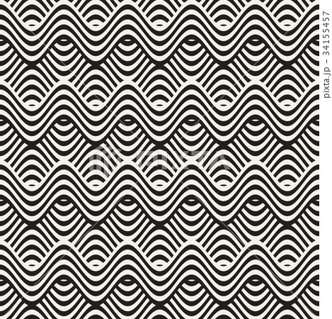 Abstract geometric pattern with wavy lines 34155457