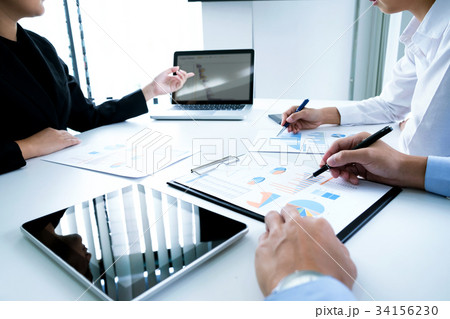 Business teamwork. Business people working. 34156230