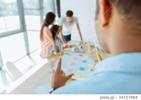 Selective focus of a modern tablet 34157464