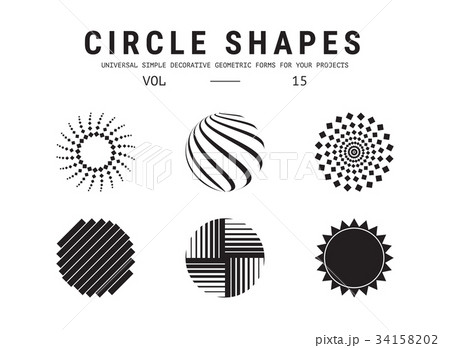 Universal circle shapes set Universal circle shapes set 34158202