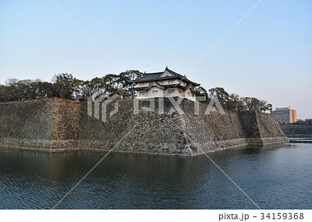 大阪城　乾櫓と外堀 34159368