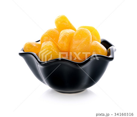 Dried kumquat isolated on a white background. 34160316