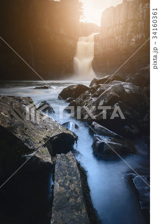 High Force Waterfall views from the south bank 34160361