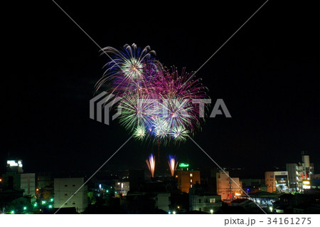 天草ほんど花火大会の写真素材