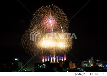 天草ほんど花火大会の写真素材