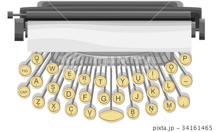 Horizontal illustration of typewriter. Horizontal illustration of typewriter. 34161465