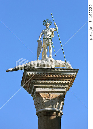 Saint Theodor statue in Venice Saint Theodor statue in Venice 34162229