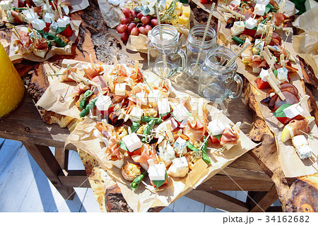 Beautifully decorated catering banquet table 34162682