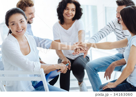 Happy joyful therapist smiling 34163060