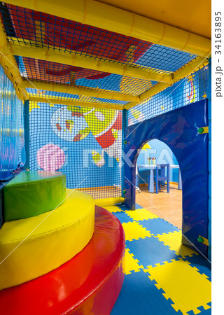 Modern playground in the room 34163895