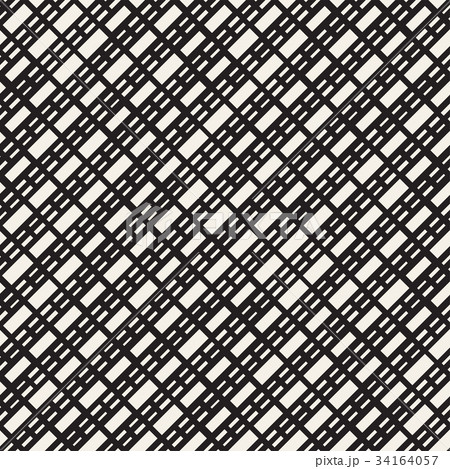 Black and White Irregular Dashed Lines Pattern 34164057