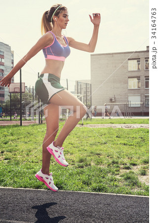 jumping at outdoor 34164763